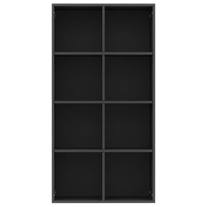 Ραφιέρα/Βιβλιοθήκη Μαύρη 66 x 30 x 130 εκ. από Επεξ. Ξύλο