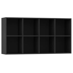 Ραφιέρα/Βιβλιοθήκη Μαύρη 66 x 30 x 130 εκ. από Επεξ. Ξύλο