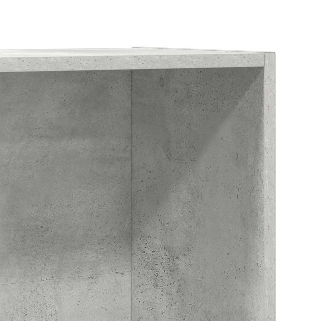 Ραφιέρα/Βιβλιοθήκη Γκρι Σκυροδέματος 66x30x130 εκ. Επεξ. Ξύλο