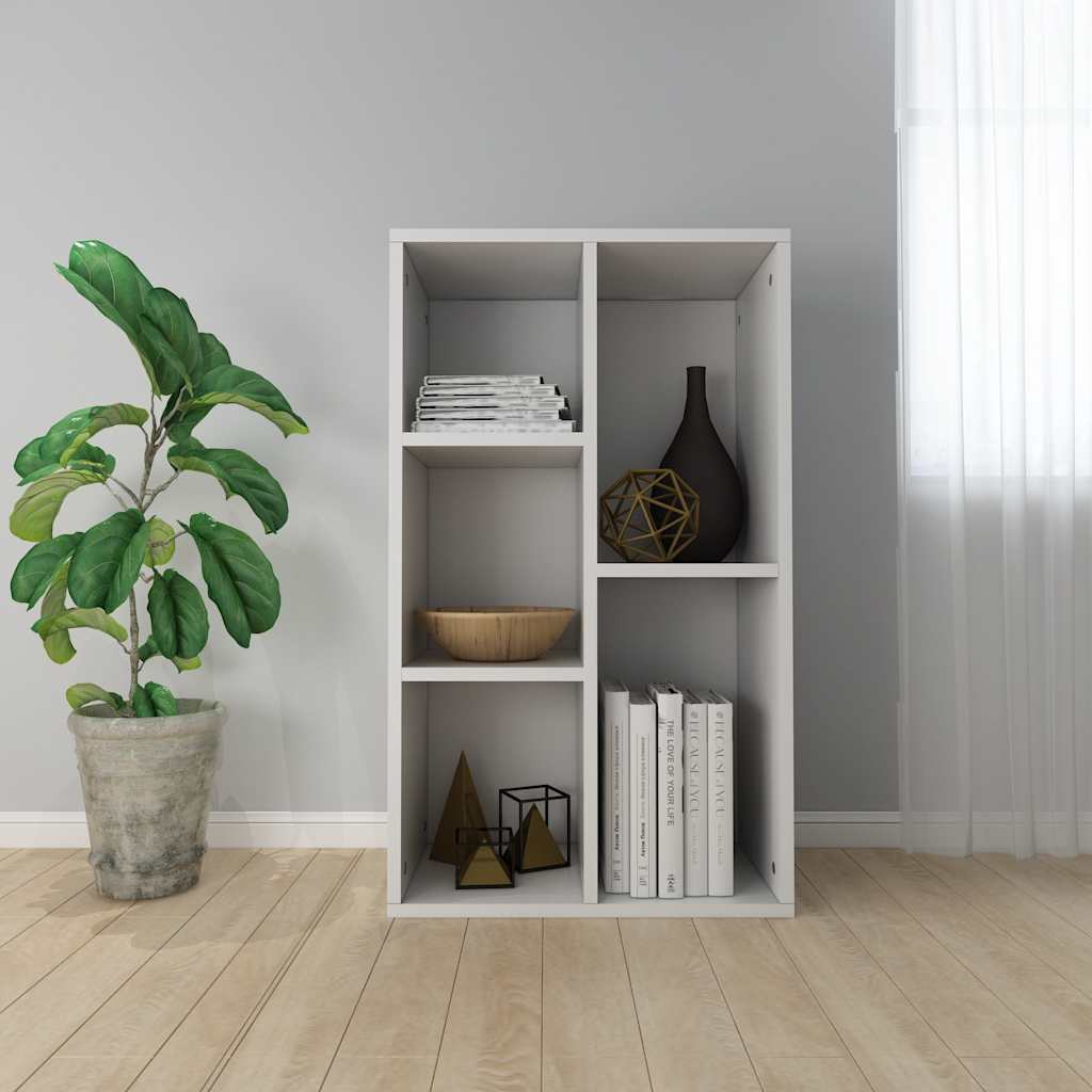 Ραφιέρα / Βιβλιοθήκη Λευκή 50 x 25 x 80 εκ. από Επεξ. Ξύλο