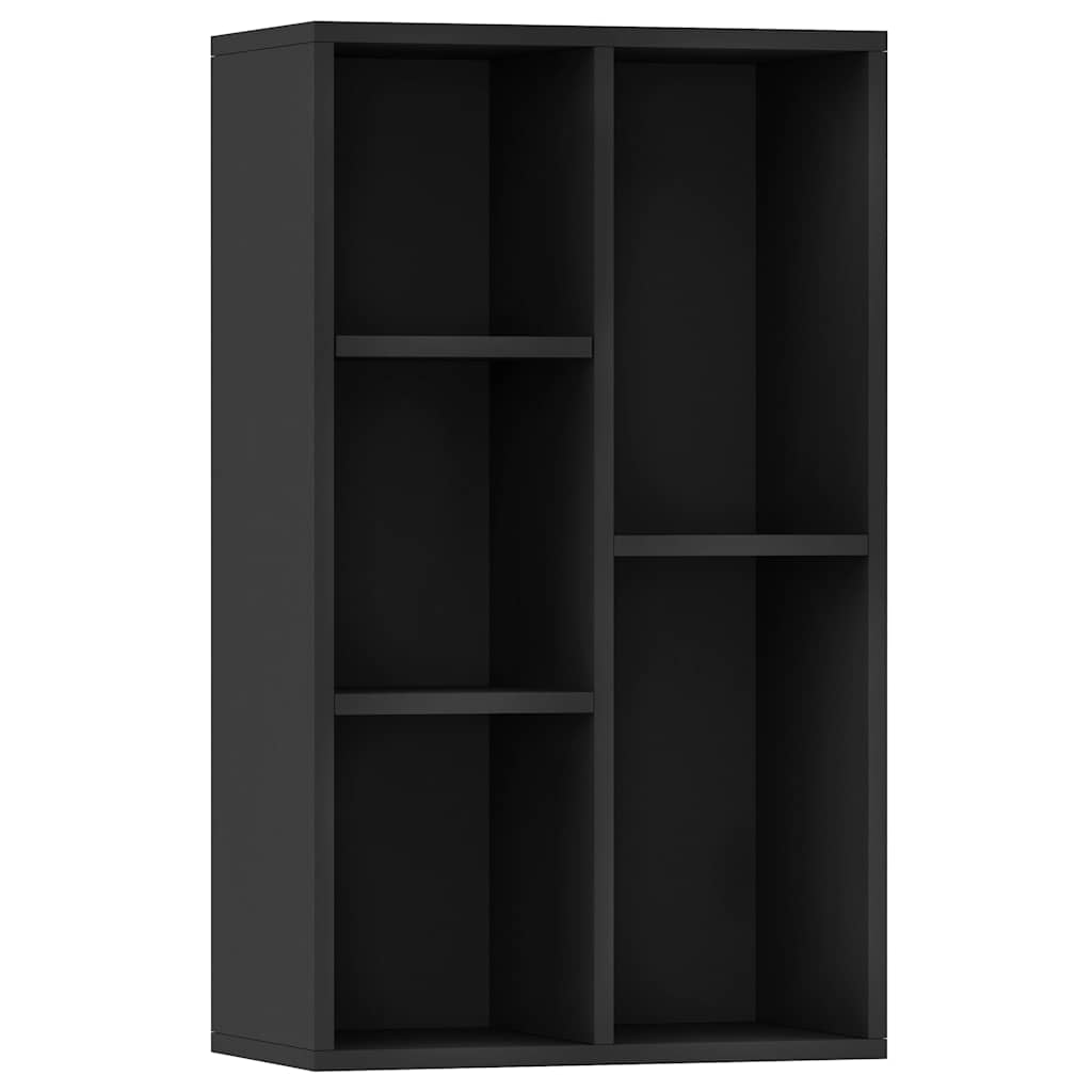 Ραφιέρα / Βιβλιοθήκη Μαύρη 50 x 25 x 80 εκ. από Επεξ. Ξύλο