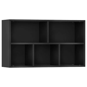 Ραφιέρα / Βιβλιοθήκη Μαύρη 50 x 25 x 80 εκ. από Επεξ. Ξύλο