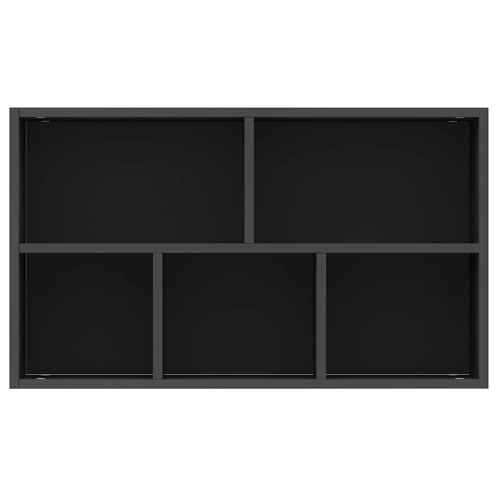 Ραφιέρα / Βιβλιοθήκη Μαύρη 50 x 25 x 80 εκ. από Επεξ. Ξύλο
