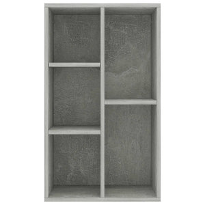 Ραφιέρα/Βιβλιοθήκη Γκρι Σκυροδέματος 50x25x80 εκ. Επεξ. Ξύλο