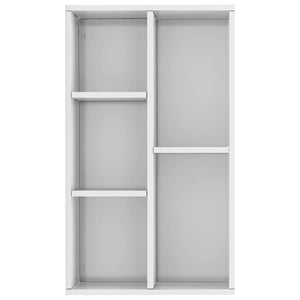 Ραφιέρα / Βιβλιοθήκη Γυαλιστερό Λευκό 50x25x80 εκ. Επεξ. Ξύλο