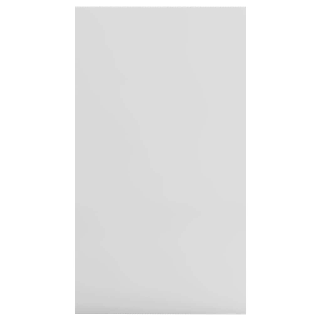Ραφιέρα / Βιβλιοθήκη Γυαλιστερό Λευκό 50x25x80 εκ. Επεξ. Ξύλο