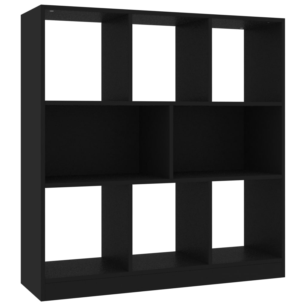 Βιβλιοθήκη Μαύρη 97,5 x 29,5 x 100 εκ. από Επεξ. Ξύλο - Pakobazaar