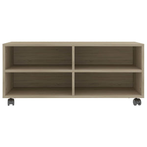 Έπιπλο Τηλεόρασης με Ρόδες Sonoma Δρυς 90x35x35 εκ. Επεξ. Ξύλο