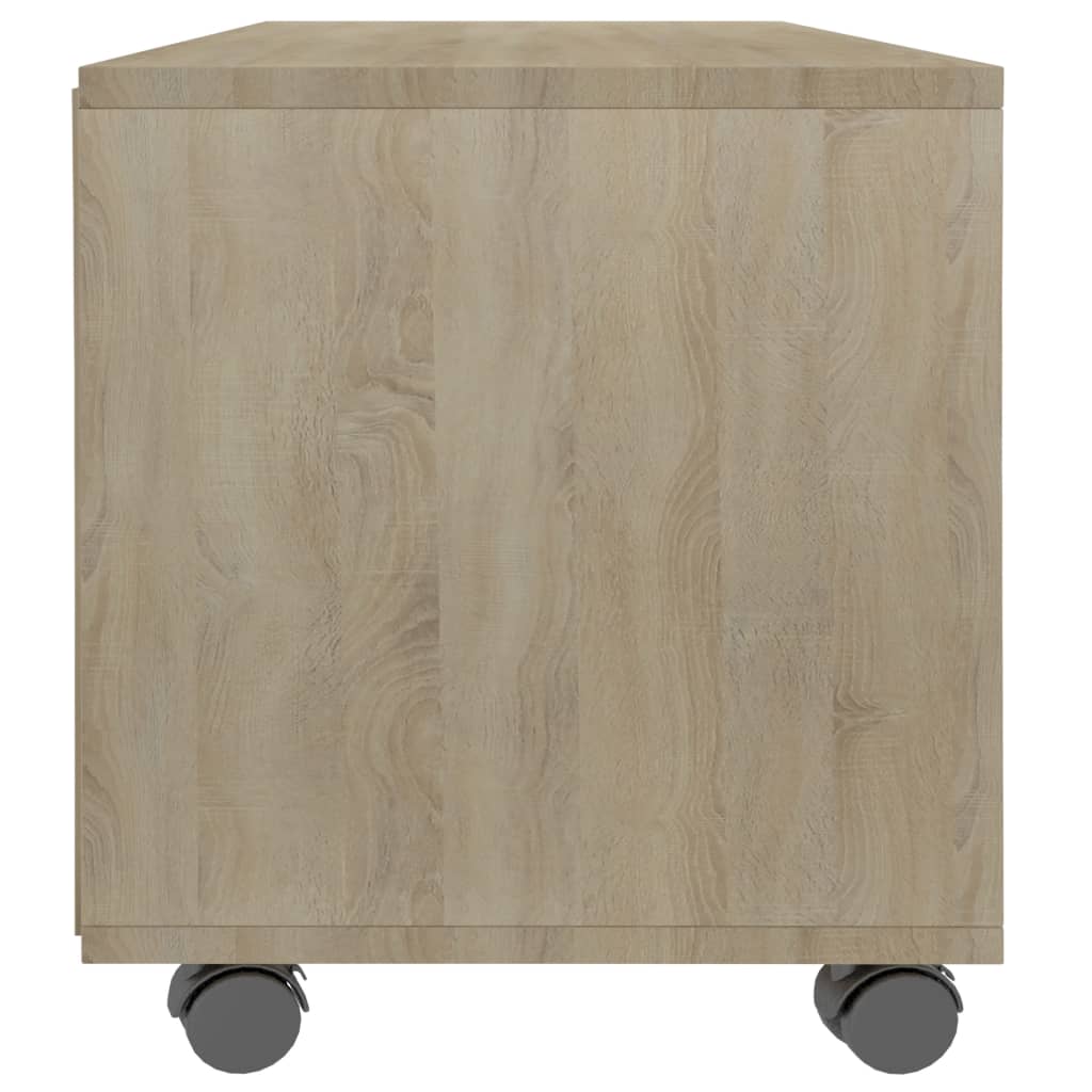 Έπιπλο Τηλεόρασης με Ρόδες Sonoma Δρυς 90x35x35 εκ. Επεξ. Ξύλο