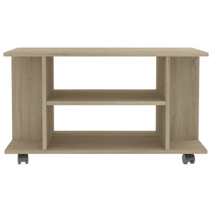 Έπιπλο Τηλεόρασης με Ρόδες Sonoma Δρυς 80x40x45 εκ. Επεξ. Ξύλο - Pakobazaar