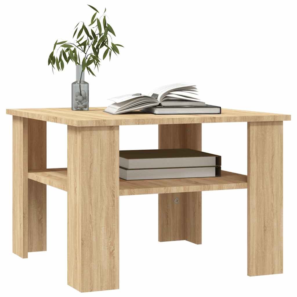 Τραπεζάκι Σαλονιού Sonoma Δρυς 60x60x42 εκ. από Επεξ. Ξύλο