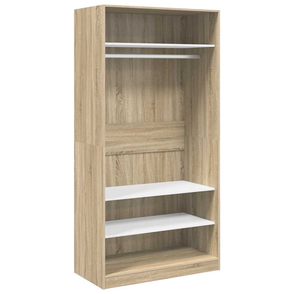 Ντουλάπα Λευκή / Sonoma Δρυς 100 x 50 x 200 εκ. από Μοριοσανίδα