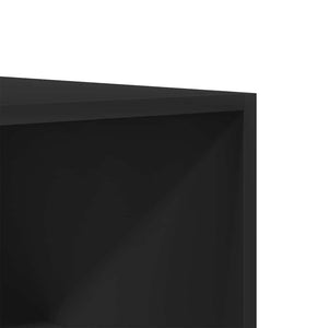 Ντουλάπα Μαύρη 50 x 50 x 200 εκ. από Επεξ. Ξύλο