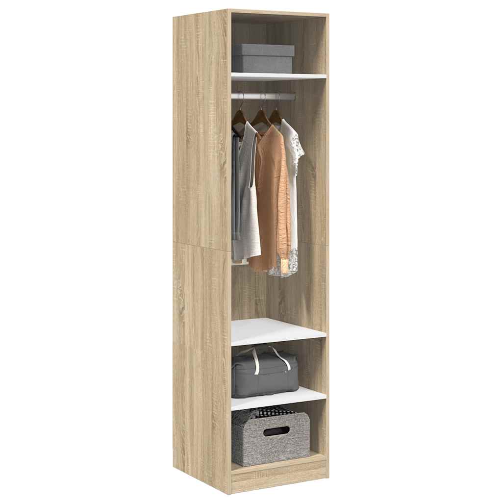 Ντουλάπα Λευκή / Sonoma Δρυς 50 x 50 x 200 εκ. από Μοριοσανίδα