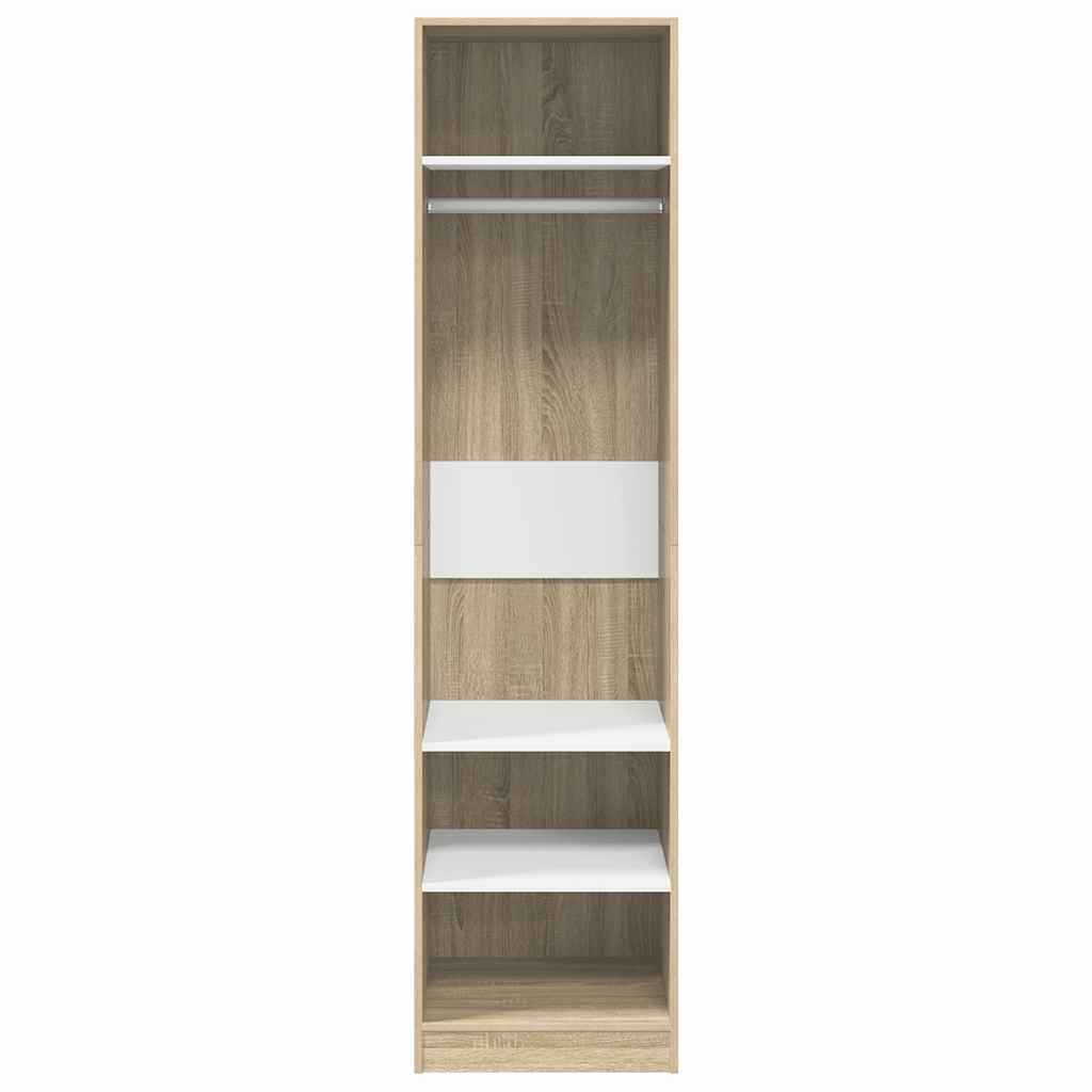 Ντουλάπα Λευκή / Sonoma Δρυς 50 x 50 x 200 εκ. από Μοριοσανίδα