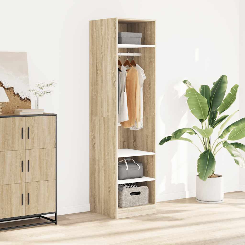 Ντουλάπα Λευκή / Sonoma Δρυς 50 x 50 x 200 εκ. από Μοριοσανίδα