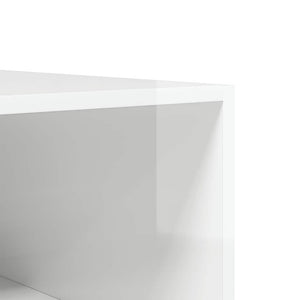 Ντουλάπα Γυαλιστερό Λευκό 50 x 50 x 200 εκ. από Επεξ. Ξύλο