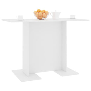 Τραπεζαρία Λευκή 110 x 60 x 75 εκ. από Επεξ. Ξύλο - Pakobazaar