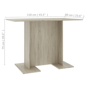 Τραπεζαρία Sonoma Δρυς 110 x 60 x 75 εκ. από Επεξ. Ξύλο - Pakobazaar