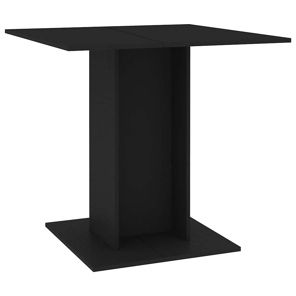 Τραπεζαρία Μαύρη 80 x 80 x 75 εκ. από Επεξ. Ξύλο