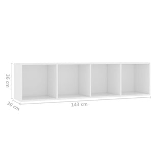 Βιβλιοθήκη/Έπιπλο Τηλεόρασης Λευκό 143 x 30 x 36 εκ.