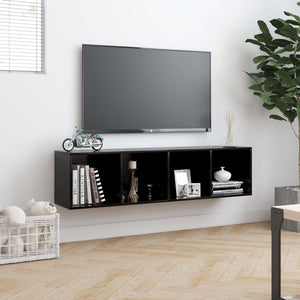 Βιβλιοθήκη/Έπιπλο Τηλεόρασης Μαύρο 143 x 30 x 36 εκ. - Pakobazaar