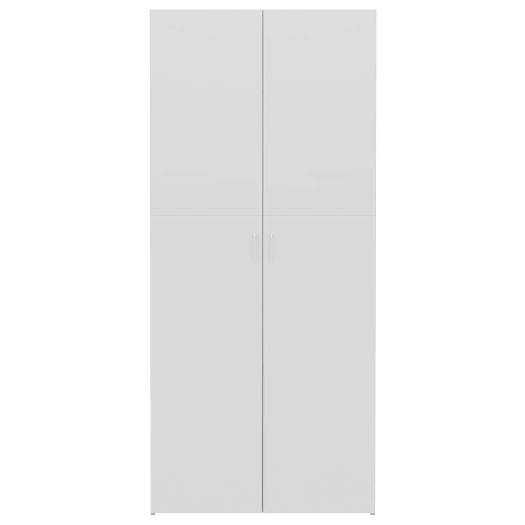 Παπουτσοθήκη Λευκή / Sonoma Δρυς 80x35,5x180 εκ. Επεξ. Ξύλο