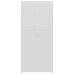 Παπουτσοθήκη Λευκή / Sonoma Δρυς 80x35,5x180 εκ. Επεξ. Ξύλο
