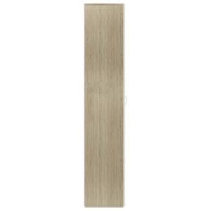Παπουτσοθήκη Λευκή / Sonoma Δρυς 80x35,5x180 εκ. Επεξ. Ξύλο