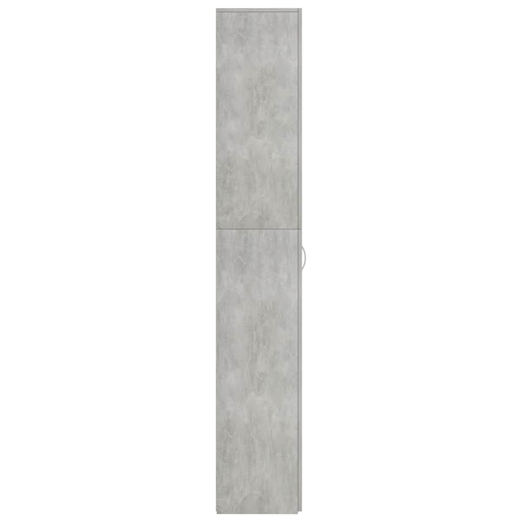 Ντουλάπα Γραφείου Γκρι Σκυροδέματος 60x32x190 εκ. Επεξ. Ξύλο - Pakobazaar