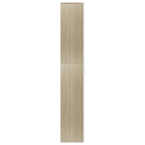 Ντουλάπα Γραφείου Λευκή/Sonoma Δρυς 60x32x190 εκ. Μοριοσανίδα