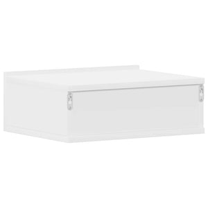 Κομοδίνα Κρεμαστά 2 τεμ. Λευκά 40 x 30 x 15 εκ. Επεξ. Ξύλο