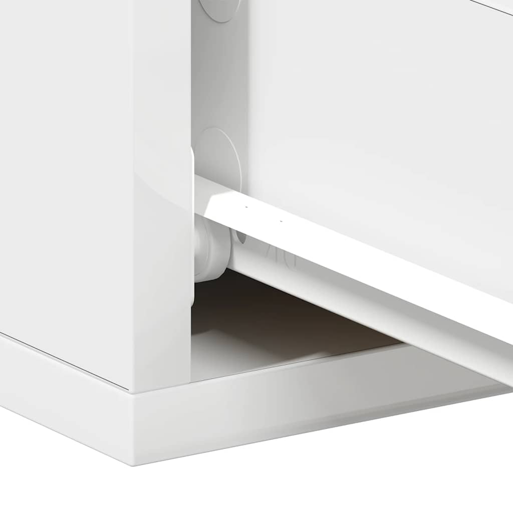 Κομοδίνα Κρεμαστά 2 τεμ. Λευκά 40 x 30 x 15 εκ. Επεξ. Ξύλο