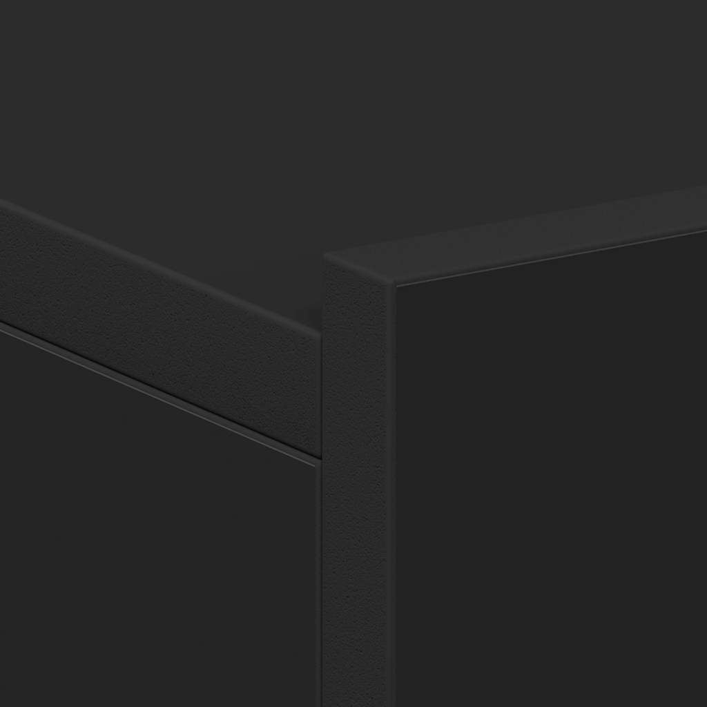 Κομοδίνα Κρεμαστά 2 τεμ. Μαύρα 40x30x15 εκ. από Επεξ. Ξύλο - Pakobazaar