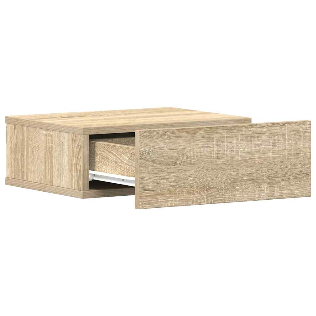 Κομοδίνο Κρεμαστό Sonoma Δρυς 40x30x15 εκ. από Επεξ. Ξύλο