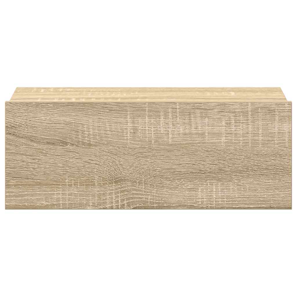 Κομοδίνα Κρεμαστά 2 τεμ. Sonoma Δρυς 40x30x15εκ. από Επεξ. Ξύλο - Pakobazaar