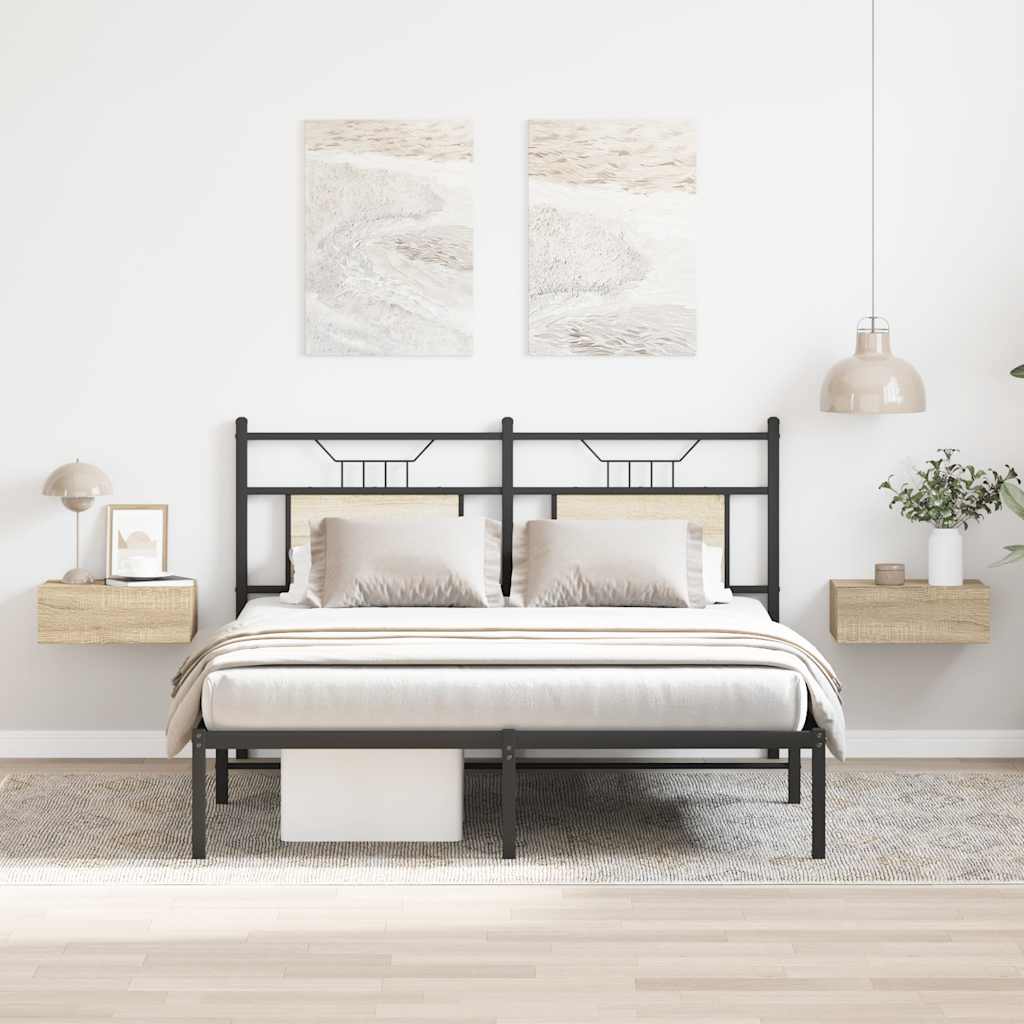 Κομοδίνα Κρεμαστά 2 τεμ. Sonoma Δρυς 40x30x15εκ. από Επεξ. Ξύλο - Pakobazaar