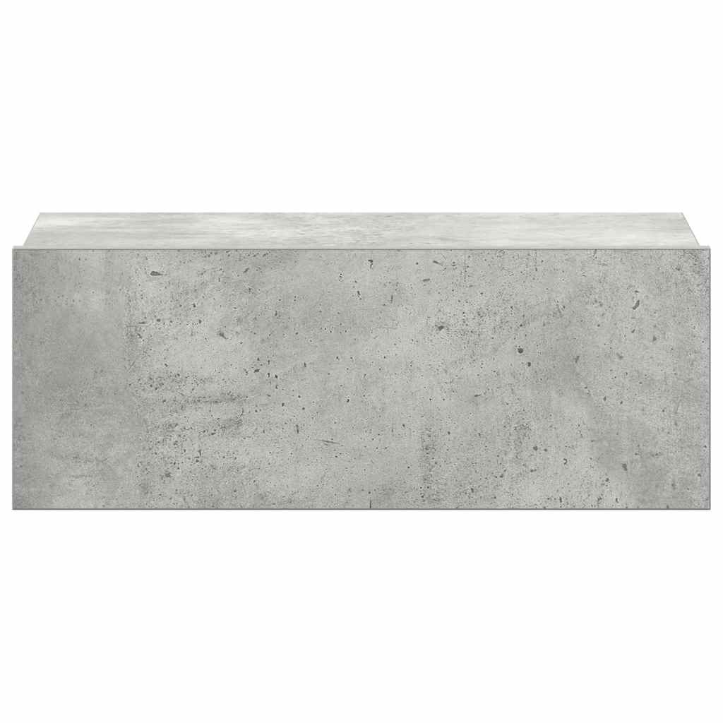 Κομοδίνο Κρεμαστό Γκρι Σκυροδέματος 40x30x15 εκ. από Επεξ. Ξύλο - Pakobazaar