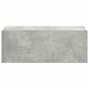 Κομοδίνο Κρεμαστό Γκρι Σκυροδέματος 40x30x15 εκ. από Επεξ. Ξύλο - Pakobazaar