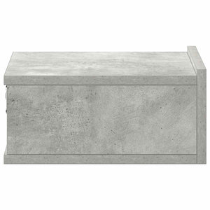 Κομοδίνο Κρεμαστό Γκρι Σκυροδέματος 40x30x15 εκ. από Επεξ. Ξύλο - Pakobazaar