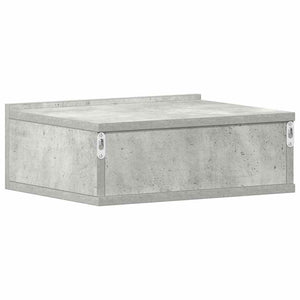 Κομοδίνο Κρεμαστό Γκρι Σκυροδέματος 40x30x15 εκ. από Επεξ. Ξύλο - Pakobazaar