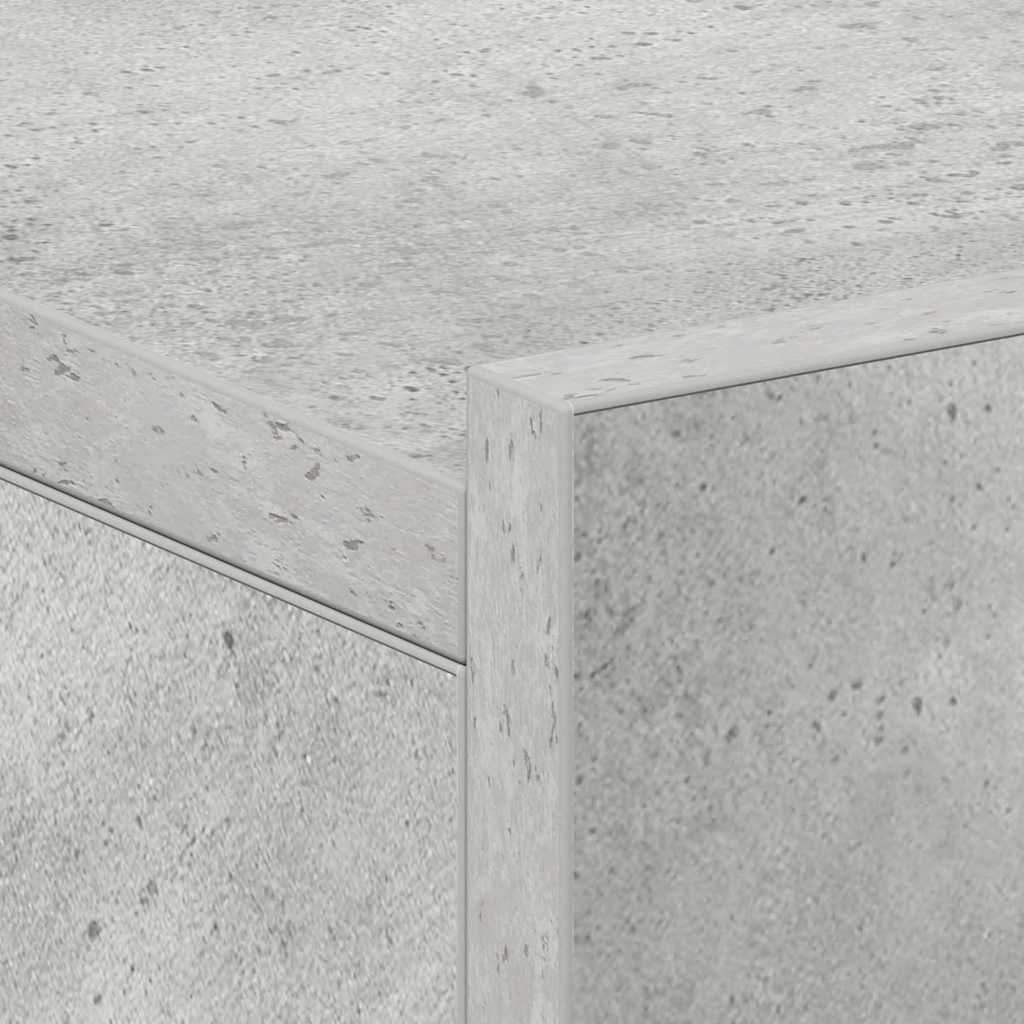 Κομοδίνο Κρεμαστό Γκρι Σκυροδέματος 40x30x15 εκ. από Επεξ. Ξύλο - Pakobazaar