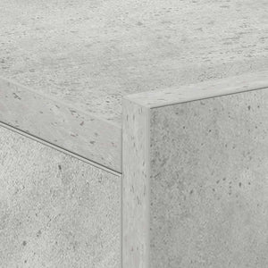Κομοδίνο Κρεμαστό Γκρι Σκυροδέματος 40x30x15 εκ. από Επεξ. Ξύλο - Pakobazaar