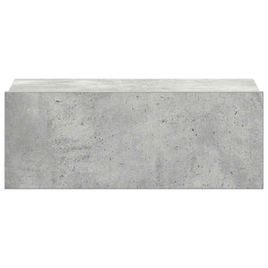 Κομοδίνα Κρεμαστά 2τεμ. Γκρι Σκυροδ. 40x30x15εκ. από Επεξ. Ξύλο - Pakobazaar