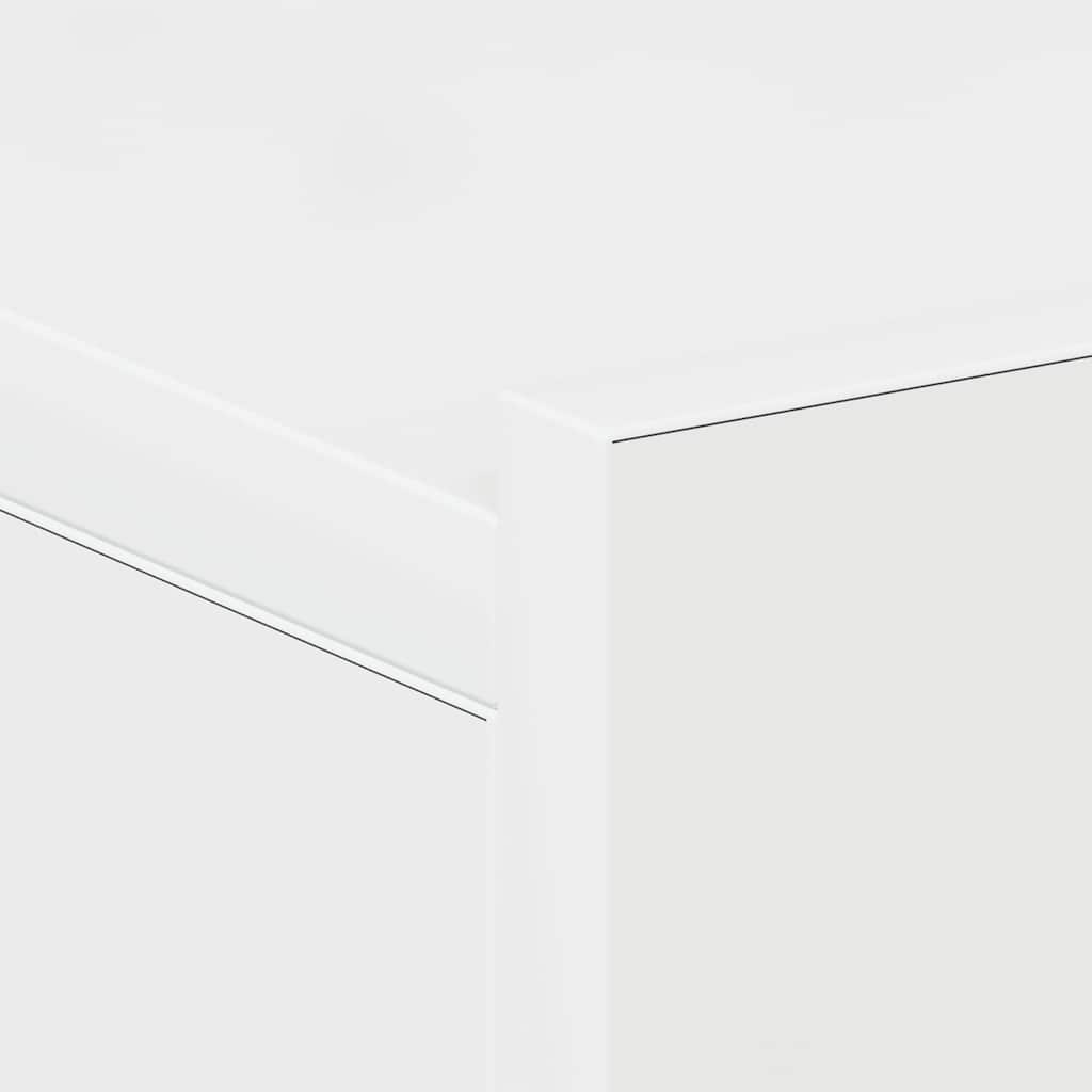 Κομοδίνα Κρεμαστά 2 τεμ. Γυαλ. Λευκό 40x30x15εκ. από Επεξ. Ξύλο