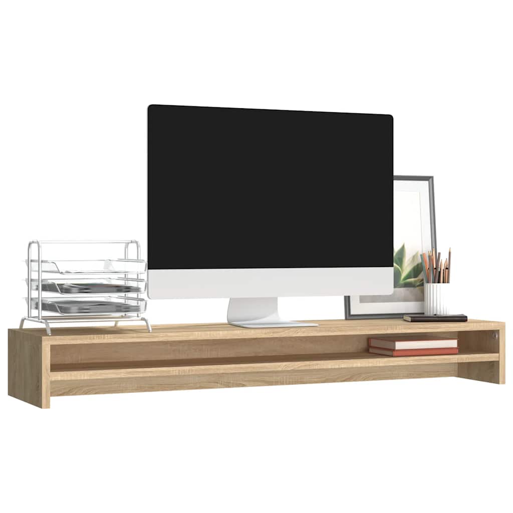Βάση Οθονών Sonoma Δρυς 100 x 24 x 13 εκ. από Επεξ. Ξύλο - Pakobazaar
