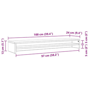 Βάση Οθονών Sonoma Δρυς 100 x 24 x 13 εκ. από Επεξ. Ξύλο - Pakobazaar