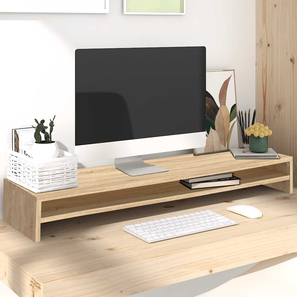Βάση Οθονών Sonoma Δρυς 100 x 24 x 13 εκ. από Επεξ. Ξύλο - Pakobazaar