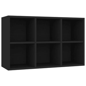 Ραφιέρα / Βιβλιοθήκη Μαύρη 66x30x98 εκ. από Επεξεργασμένο Ξύλο