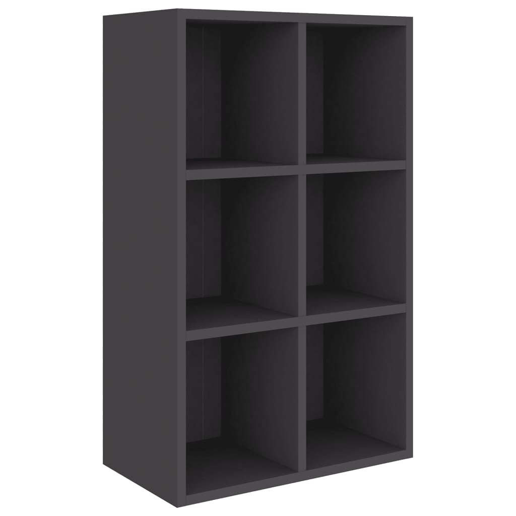 Ραφιέρα / Βιβλιοθήκη Γκρι 66x30x98 εκ. από Επεξεργασμένο Ξύλο - Pakobazaar